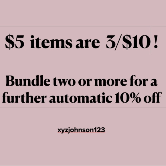 Other - 🔄 Look for this symbol 🔄 Bundle $5 dollar items for 3/$10 !!!